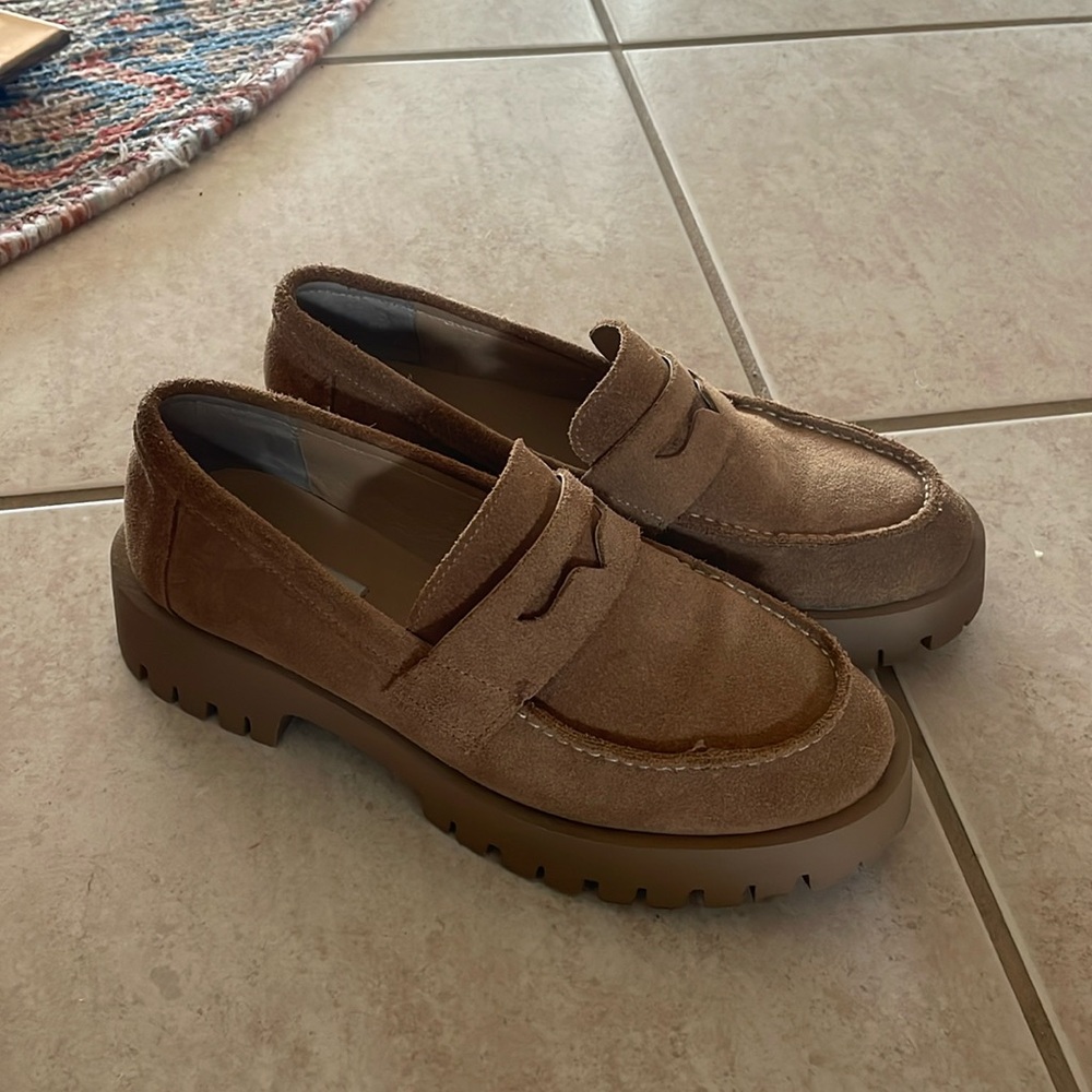 Tan Suede Steve Madden Loafers